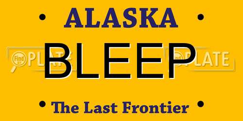 BLEEP Alaska License Plate