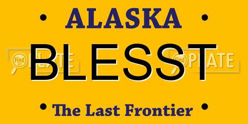 BLESST Alaska License Plate