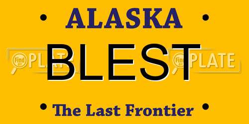 BLEST Alaska License Plate