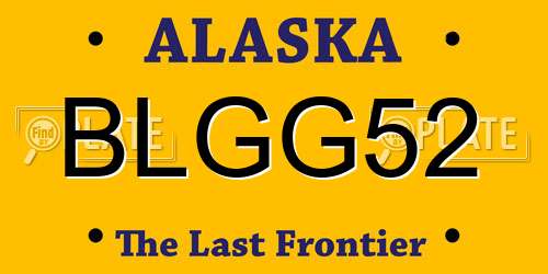 BLGG52 Alaska License Plate