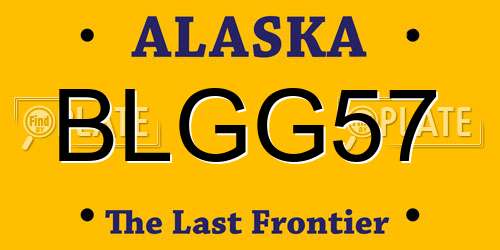 BLGG57 Alaska License Plate