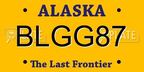 BLGG87 Alaska License Plate