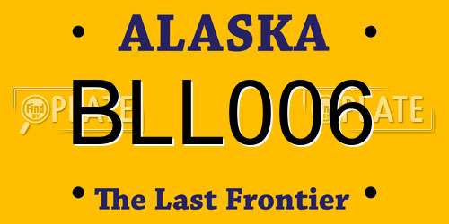 BLL006 Alaska License Plate