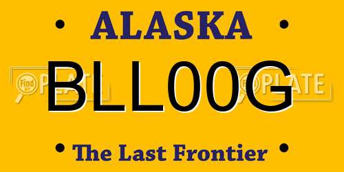 BLL00G Alaska License Plate
