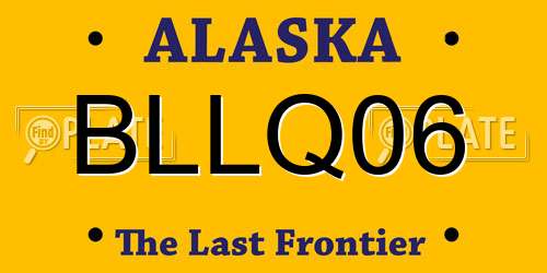 BLLQ06 Alaska License Plate