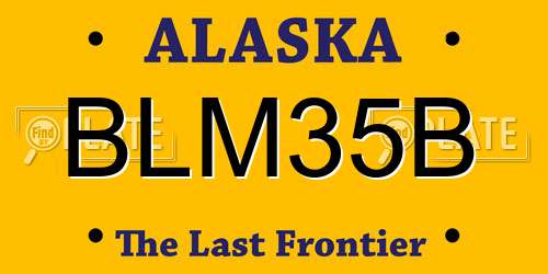 BLM35B Alaska License Plate