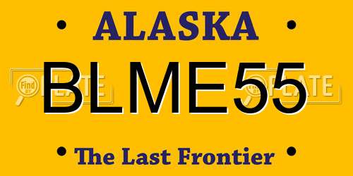 BLME55 Alaska License Plate