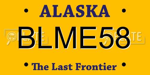 BLME58 Alaska License Plate