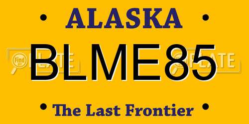 BLME85 Alaska License Plate