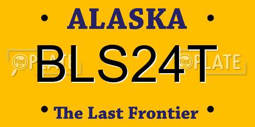 BLS24T Alaska License Plate