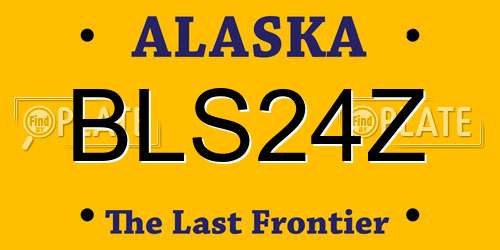 BLS24Z Alaska License Plate