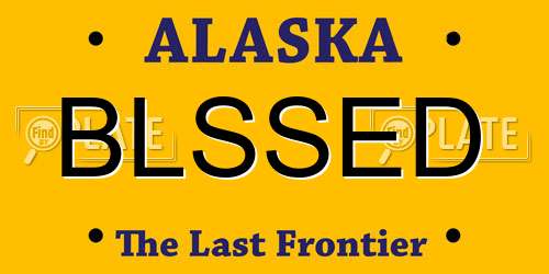 BLSSED Alaska License Plate