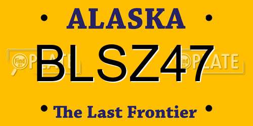 BLSZ47 Alaska License Plate