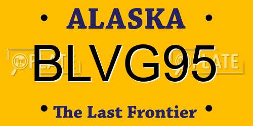 BLVG95 Alaska License Plate
