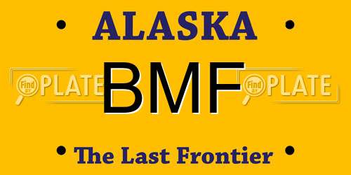 BMF Alaska License Plate
