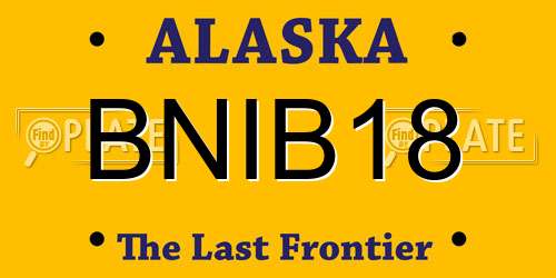 BNIB18 Alaska License Plate
