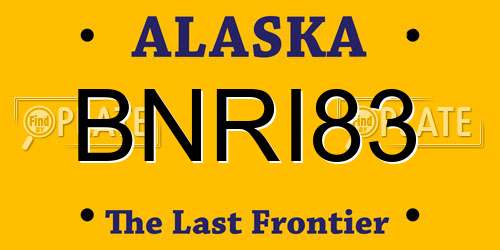 BNRI83 Alaska License Plate
