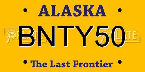 BNTY50 Alaska License Plate