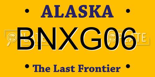 BNXG06 Alaska License Plate