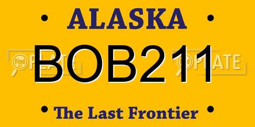 BOB211 Alaska License Plate
