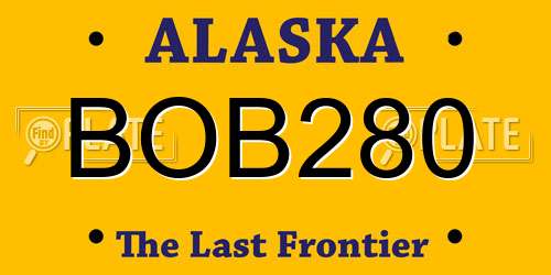 BOB280 Alaska License Plate