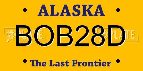 BOB28D Alaska License Plate