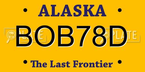 BOB78D Alaska License Plate