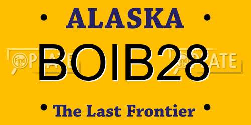 BOIB28 Alaska License Plate