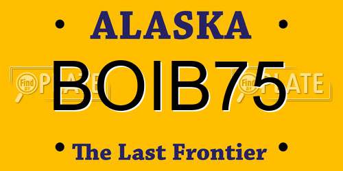 BOIB75 Alaska License Plate
