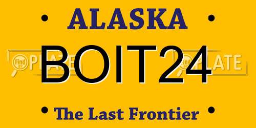 BOIT24 Alaska License Plate