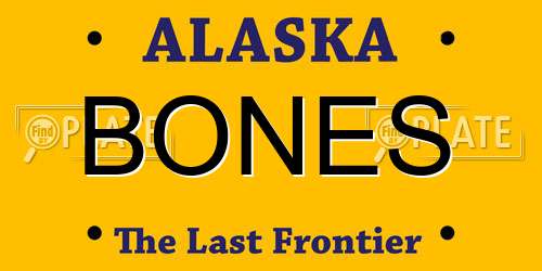 BONES Alaska License Plate