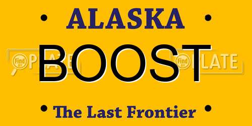 BOOST Alaska License Plate