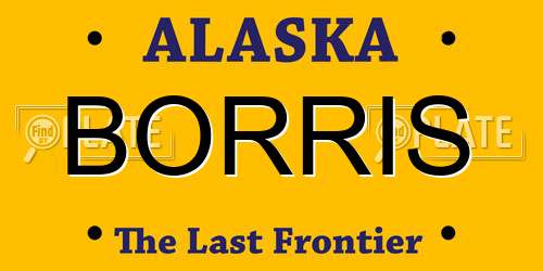 BORRIS Alaska License Plate
