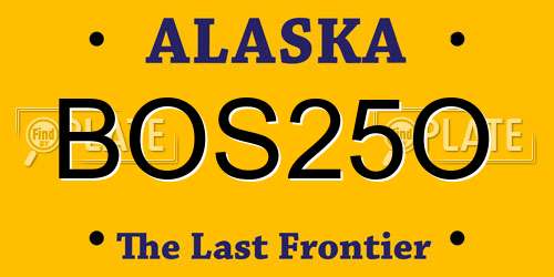 BOS25O Alaska License Plate