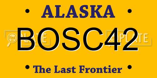 BOSC42 Alaska License Plate
