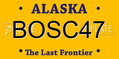 BOSC47 Alaska License Plate