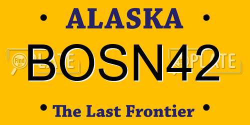 BOSN42 Alaska License Plate