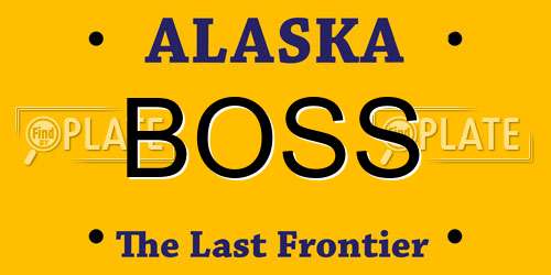 BOSS Alaska License Plate