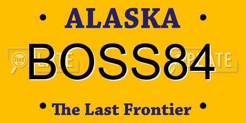 BOSS84 Alaska License Plate