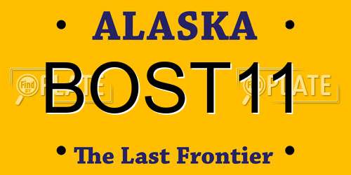 BOST11 Alaska License Plate