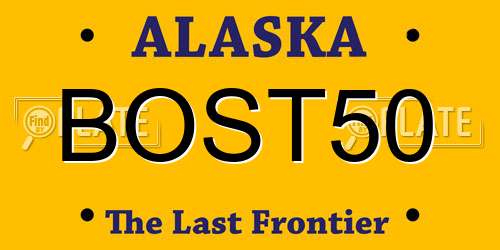 BOST50 Alaska License Plate