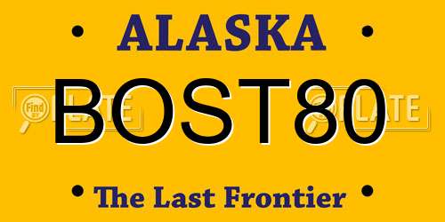 BOST80 Alaska License Plate