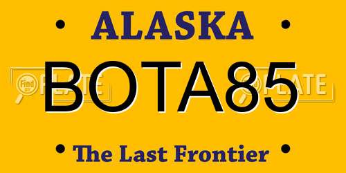 BOTA85 Alaska License Plate