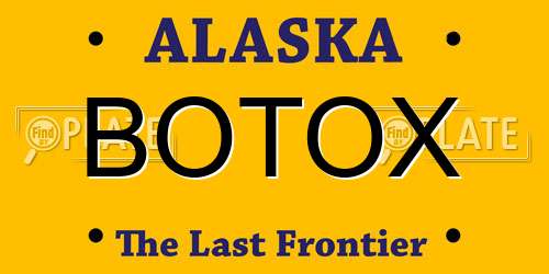 BOTOX Alaska License Plate