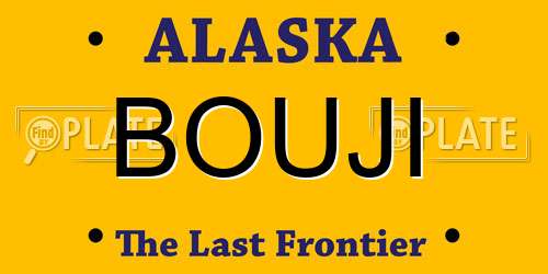 BOUJI Alaska License Plate