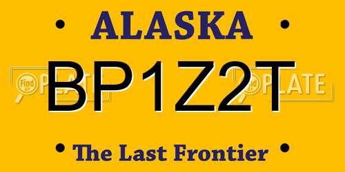 BP1Z2T Alaska License Plate