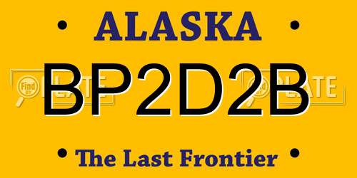 BP2D2B Alaska License Plate