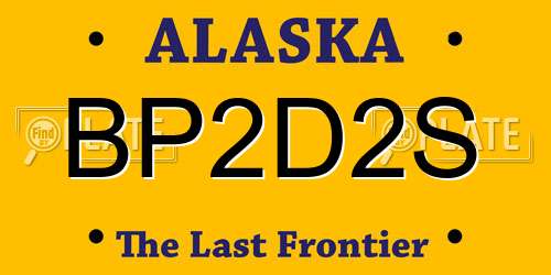 BP2D2S Alaska License Plate