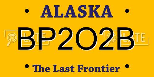 BP2O2B Alaska License Plate