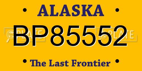 BP85552 Alaska License Plate